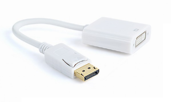 Gembird Displayport -  DVI adapter, fekete, A-DPM-DVIF-002, DisplayPort apa, DVI anya, DisplayPort male,  DVI female, adapter, csatlakozó, átalakító, konverter